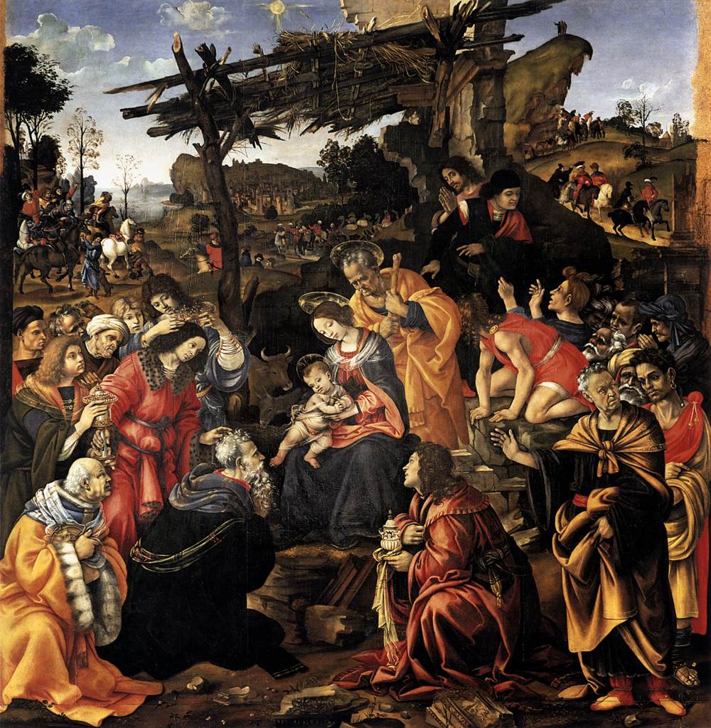 Adorazione dei Magi Filippino Lippi Uffizi Firenze